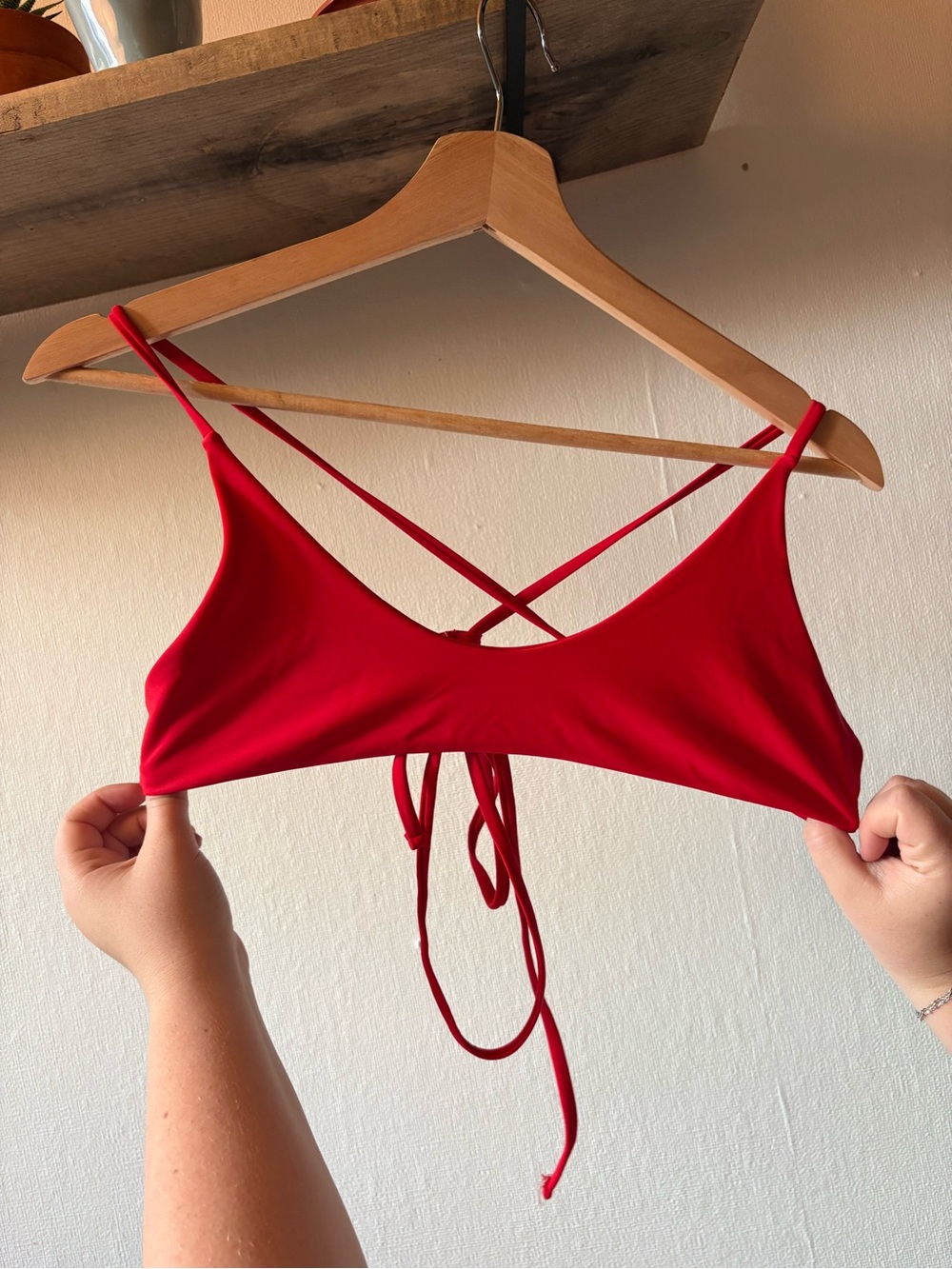 Zaful Red Tie-Back Bandeau Bralette